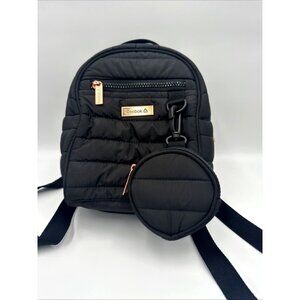 Reebok Mini Backpack Black with Rose Gold Accents New w/ Coin Purse
